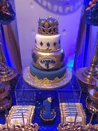 Blue Birthday Cake For 15 Year Old Boy Royal Prince Birthday Party Ideas Photo 2 Of 34 Royal Prince Birthday Party Prince Birthday Party Prince Birthday