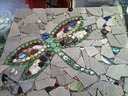 Wip Stepping Stone Dragonfly Mosaic Garden Art Mosaic Garden Mosaic Projects
