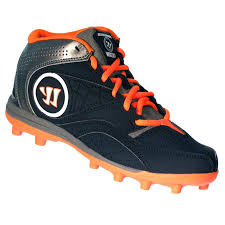 warrior wjvex2bo junior lacrosse cleat shoes black graphite orange kids 5