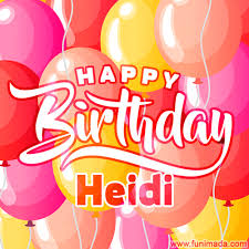 Happy Birthday Heidi Colorful Animated Floating Balloons Birthday Card Download On Funimada Com