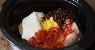 Black Bean Dip With Cream Cheese Rotel Frozen Chicken Cream Cheese Corn Black Beans And Rotel I Just Use Regular Salsa In The Crockpot Serve In Tortillas It S Recipes Food Favorite Recipes