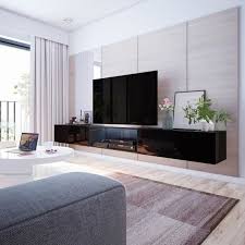Check spelling or type a new query. Meuble Tv Suspendu Meuble De Salon Larka 3x100 Cm Noir Mat Noir Brillant Avec Led Style Moderne Cdiscount Maison