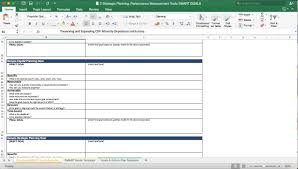 This software is made for ms excel 2010 and newer versions, running on ms windows. Strategic Planning And Performance Measurement Excel Template Eloquens
