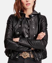 Free People New Dawn Faux Leather Jacket Black In 2020 Black Faux Leather Jacket Vegan Leather Jacket Faux Leather Jackets