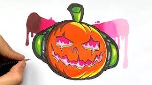 2) à partir du centre du rectangle, tracez une ligne verticale et une ligne horizontale divisant la forme manière égale. Tuto Dessin Citrouille Pour Halloween Youtube