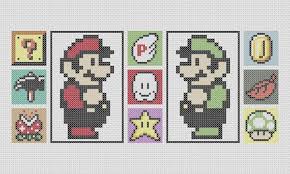 Whether you are wanting to cross stitch, knit or you just need a good mario pixel pattern we can help you out! Free Mario And Luigi Cross Stitch Pattern