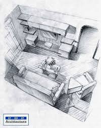 Living Room Top View Sketch Drawing Interior Interior Sketch Architecture Drawing
