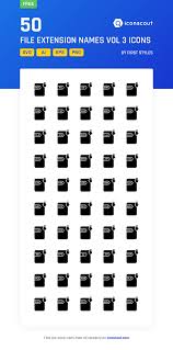 Download File Extension Names Vol 3 Icon Pack Available In Svg Png Eps Ai Icon Fonts File Extension Icon Pack Icon Font