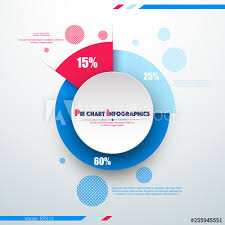 Business Colorful Pie Chart Template With Big Circle In The
