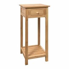 To provide functionality to the bedroom or living room. Woodluv Bamboo Tall Side Bedroom Living Room End Table With Drawer Lower Shelf Ebay