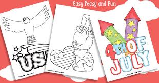 Let's get patriotic and color some red white and blue! Free 4th Of July Coloring Pages Easy Peasy And Fun
