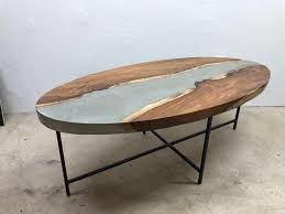 African Rosewood Concrete River Table Coffee Table Coffee Table Funky Coffee Tables Living Room Decor Furniture