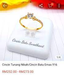 Tapi bukan diperbuat daripada rotan ye. Jenis Jenis Cincin Untuk Kahwini Wanita Melayu Hargaemas My