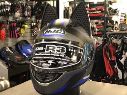 hjc cs r3 motorcycle helmet with cat ears 女性ライダー ライダー