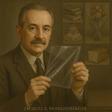 🎥 ¿Sabías que el celofán que envuelve tus caramelos nació por un accidente  en una cena elegante? 🍬🎩 En 1900, el químico suizo Jacques E.  Brandenberger asistió a una cena donde un