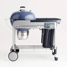 Move the party outdoors and create a space that's perfect for cooking and entertaining. Weber Slate Blue Performer Deluxe Charcoal Grill Reviews Crate And Barrel