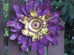 Maybe you would like to learn more about one of these? Purple Painted Corrugated Metal Flower Garden Art Homebnc