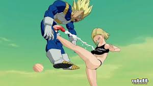 Android 18 Kicks and Destroys Vegetas Balls [YokoBB]