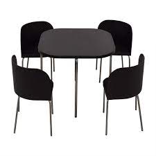 Small spaces dining table and chairs set pictured here is fusion from ikea. 51 Off Ikea Ikea Fusion Black Dining Set Tables