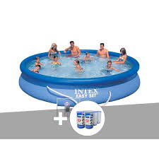 Kit Piscine Autoportee Easy Set 4 57 X 0 84 M 6 Cartouches Piscine Gonflable Piscine Baches De Protection