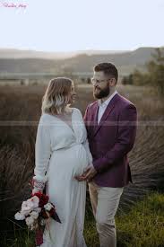 We love perusing our favorite online wedding dress shops, pinterest, and instagram for the latest trends in bridal fashion. Rustic Long Sleeves Plus Size Wedding Dress For Pregnant Brides Bohemian V Neck Backless Vintage Ivory Maternity Bridal Gowns Wedding Dresses Aliexpress