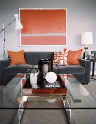 Gray And Orange Living Room Design Decor Pics And Home Decorating Ideas Living Room Orange Grey And Orange Living Room Living Room Color Schemes