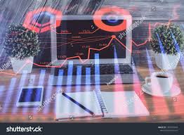 Multi Exposure Forex Chart Work Space Stock Photo Edit Now