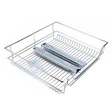 Use a knife drawer organizer. Estink Kitchen Sliding Cabinet Organizer Pull Out Chrome Wire Storage Basket Drawer For Kitchen Cabinets Cupboards 20 3 X17 3 X5 3 Wxlxh Fits Inside 23 6 Cabinet Width Middle Install Buy Online In Cayman Islands At Cayman Desertcart Com Productid