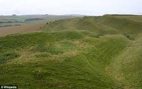 The impressive iron age hillfort of maiden castle was not the first monument on the hilltop. Mass War Grave With 50 Headless Bodies Found On Olympics Site Daily Mail Online
