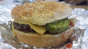 The burgers are pretty good as well. Darius Take Five Guys Little Bacon Cheeseburger Brand Eating