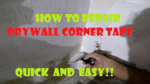 The basic premise for laying a drywall inside corner: How To Repair Drywall Corner Tape After Diy Wallpaper Removal Next Skim Coat The Wall Drywallrepair Youtube