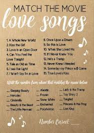 Rustic Bridal Shower Game Match The Movie Love Songs Digital Shower Game Customization Bridal Shower Rustic Rustic Bridal Shower Games Friends Bridal Shower
