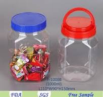 1000ml Custom Made Plastic Candy Jar China Factory Clear ...