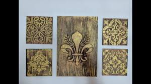 استنسل بارز و طباعة على الخشب بشكل جميل طقم ديكور مميز Home Decor Decor Handicraft