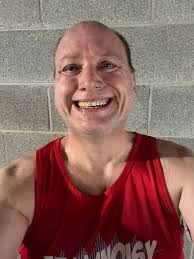 Tuesday morning chase with dad. I'm a big tough guy until dad comes around  the corner. Then, I run like Forrest Gump!