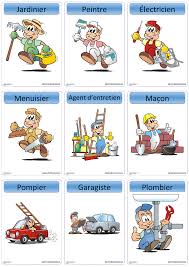 Devine Tete Metiers Apprendre L Anglais Jeu De Mimes Carte Memoire