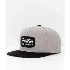 Brixton Jolt Grey Black Corduroy Snapback Hat Zumiez Black Corduroy Hats Snapback Hats