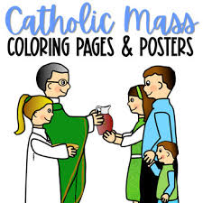 Mass book for catholic kids: Catholic Mass Posters And Coloring Pages Ccd Bundle Of 60 Tpt