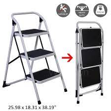 Kitchen step ladders at coolblue: Kadell Folding 3 Step Ladder Anti Slip Safety Tread Step Ladder Platform For Household Kitchen Cleaning 330lb Load Capacity Walmart Com Walmart Com