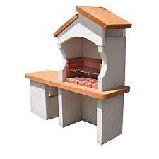 Ce barbecue fixe en pierre possède un grand plan de travail avec une possibilité d'extension latérale pour arriv. Barbecue En Pierre Reconstituee Palerme Avec Hotte Castorama