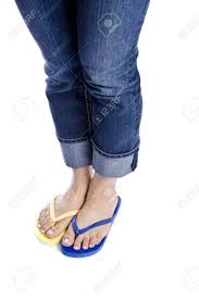 Was:$59.95 up to 30% off selected colors/sizes. Woman Wearing Mismatched Flip Flops Isoliert Auf Weiss Lizenzfreie Fotos Bilder Und Stock Fotografie Image 14285803