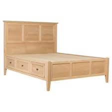 Queen size storage bed with platform lift. 62320q Alder Heritage 6 Drawer Queen Storage Bed Unfinished Furniture Of Wilmington Storage Bed Unfinished Furniture Bedroom Furniture