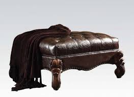 Free shipping on selected items. Acme Versailles Ottoman In Dark Brown And Cherry Oak Finish 96538 Victorian Footstools And Ottomans By Gwg Outlet Houzz