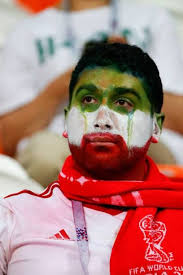 An Iran's fan reacts at the end of the Russia 2018 World Cup Group B...