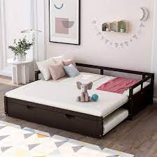 Modern and chic, in an impeccable design is the novogratz bright pop metal daybed and trundle. Amazon Com Daybed With Pop Up Trundle Beds For Adults And Kids Wooden Daybed With A Trundle Twin To King Design No Box Spring Required Espresso Kitchen Dining