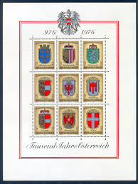 Von vorarlberg zum burgenland besteht österreich aus 9 bundesländern. Osterreich Block 004 Postfrisch Mi Nr 1522 1530 Osterreich Wappen Der Bundeslander Briefmarken Delenardis