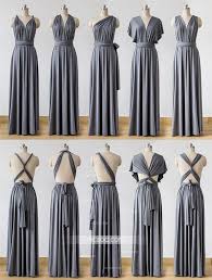 Dark Gray Convertible Bridesmaid Dressesinfinity Dresses Multiway Wrap Dress Convertible Bridesmaid Dress Infinity Dress Bridesmaid Infinity Dress Ways To Wear