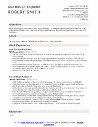 asic design engineer resume samples