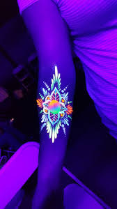 Pin By Hey Ti On Neon Party By Costa Rica Glow Tattoo Illuminate Tattoo Black Light Tattoo
