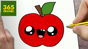 Comment Dessiner Pomme Kawaii Etape Par Etape Dessins Kawaii Dessin Kawaii 365 Dessins Dessins Faciles Mignons